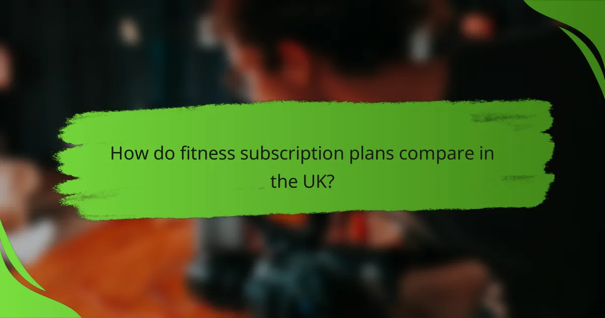 How do fitness subscription plans compare in the UK?